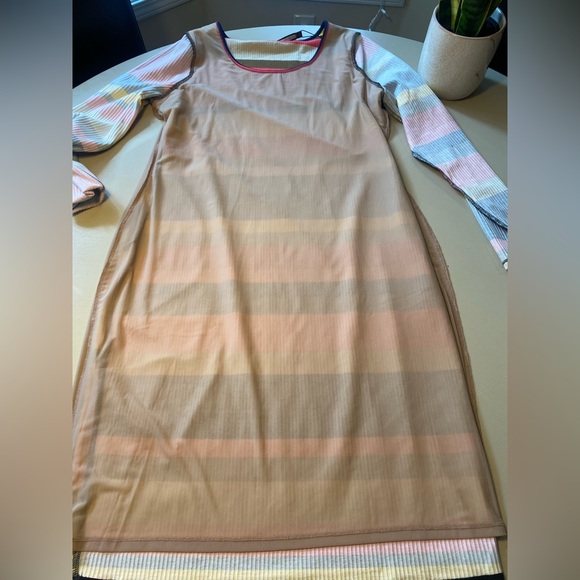 Anthropology Ribbed Striped Dress by Tracy Reese Fully Lined Sz XL New With Tags - Picture 11 of 15
